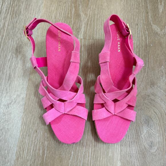 Cole Haan Women's Crystal Strappy Wedge - Size 8B - Picture 1 of 6